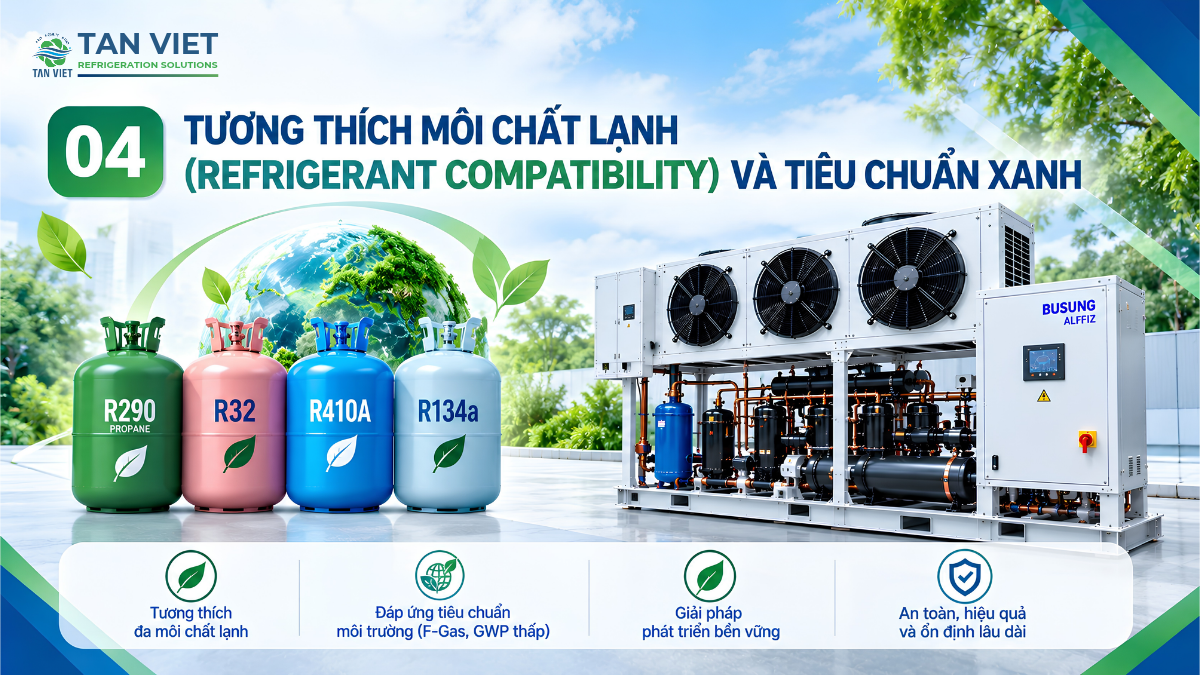 Tương thích môi chất lạnh (Refrigerant Compatibility) và tiêu chuẩn xanh